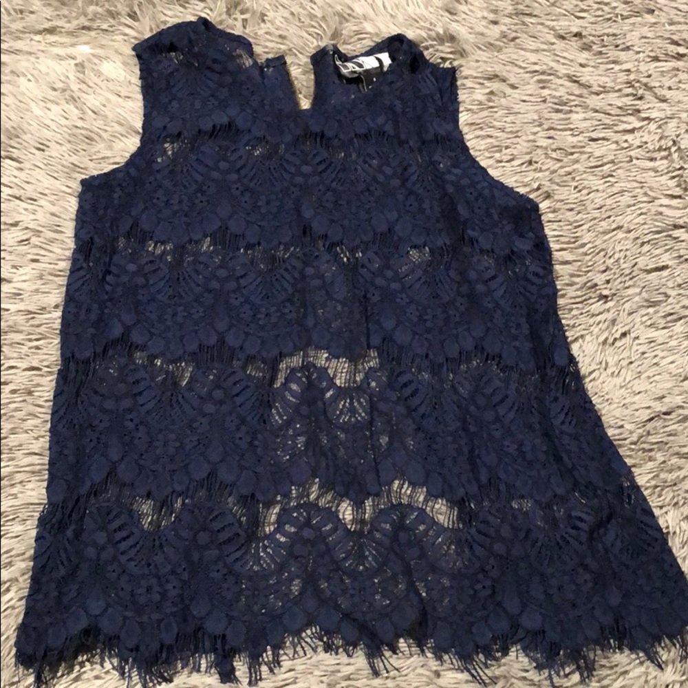 Dark blue top